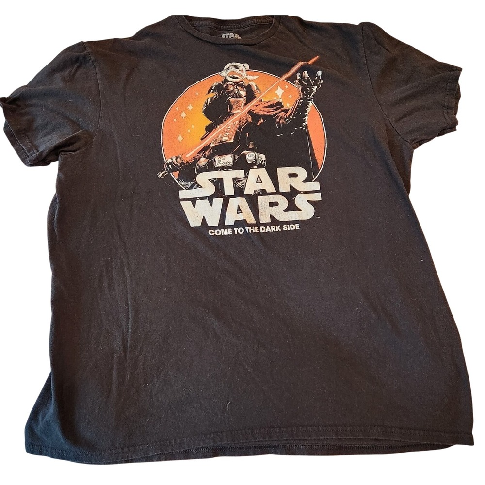 Mens Star Wars Darth Vader Come to the Dark Side Graphic T Shirt XL Black